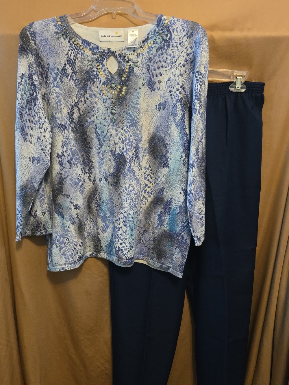 Ladies' Alfred Dunner Blue Outfit Set M